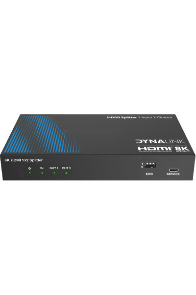 Dynalink 8K HDMI 2 Way Splitter