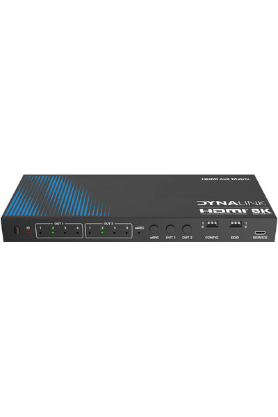 Dynalink 8K 4x2 HDMI Matrix Switcher with eARC