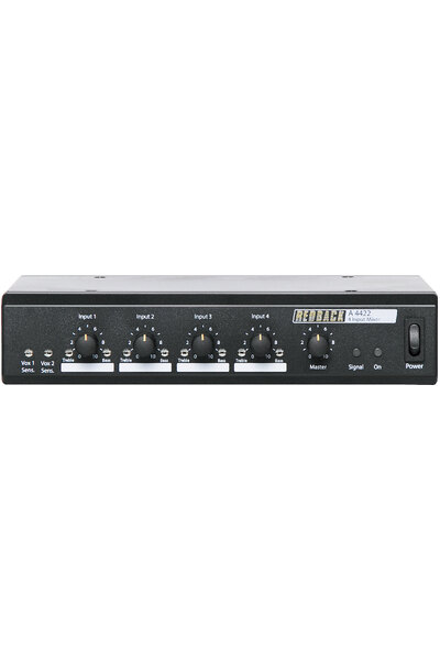 Redback 4 Channel Public Address (PA) Mixer With Bass and Treble
