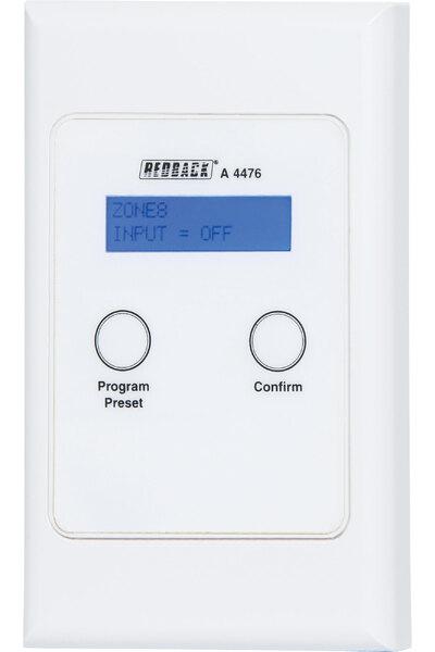 Redback Preset Selection Wallplate suits A4480B
