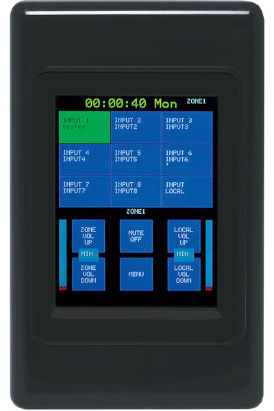 Redback Touchscreen Source Switching Black Wall Plate to suit A4480B