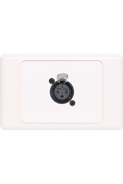 Redback 3 pin XLR Horizontal Microphone Wallplate
