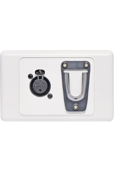 Redback 3 pin XLR Wallplate with Microphone Clip