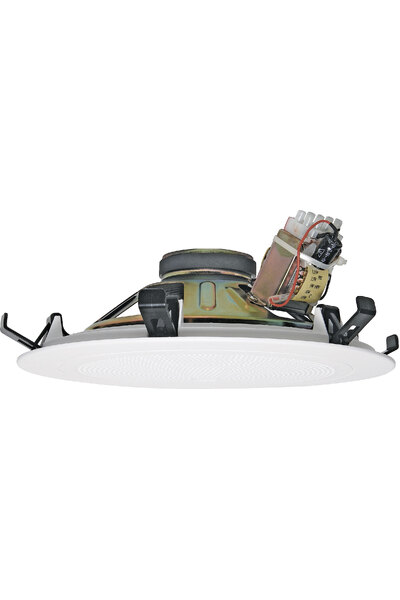 One-Shot 200mm (8") 15W 100V Twin Cone EWIS White One-Shot Ceiling Speaker