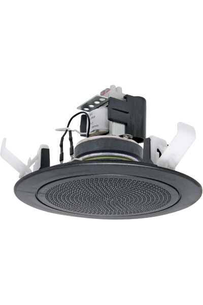 One-Shot 100mm (4") 5W 100V Black One-Shot Ceiling PA Speaker