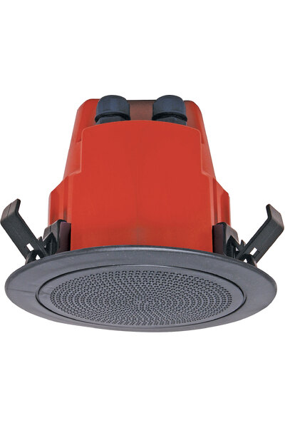 One-Shot 100mm 100V 5W Ceiling EWIS Speaker Black Plastic Grille