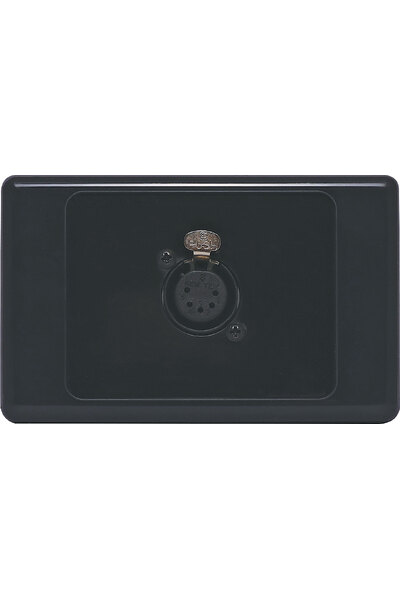 Redback Black 5 pin XLR Horizontal Microphone Wallplate