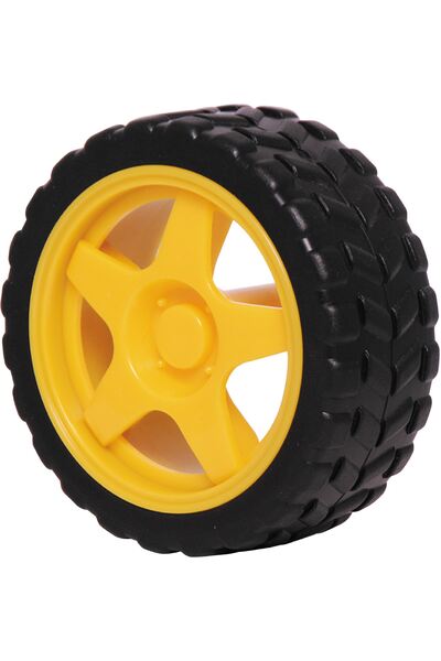 Altronics Plastic Wheel With Rubber Tyre For 5mm Shaft (J 0016)