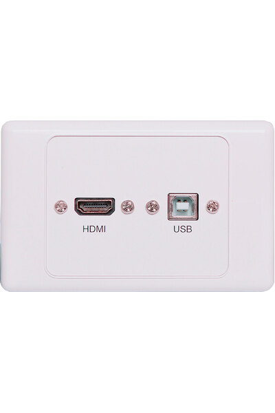 Dynalink USB B HDMI Wallplate with Socket Flyleads