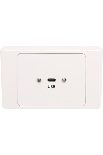 Dynalink USB C Wallplate With USB A Socket Flylead