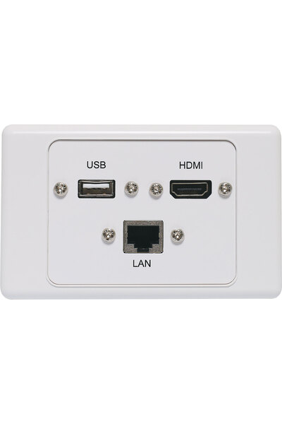 Dynalink RJ45 Cat6, USB Type A & HDMI Fly Lead Wallplate