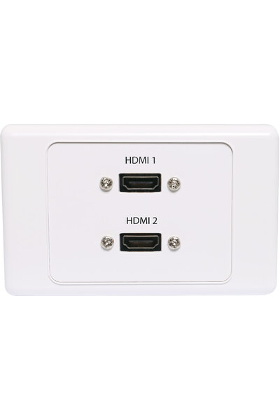 Dynalink Dual HDMI Wallplate with Flyleads
