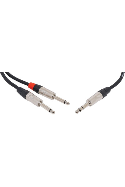 Altronics 1.5m Cordial 6.35mm TRS to Dual 6.35mm TS Insert Cable