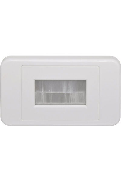 Dynalink Flat White Brush Entry Wallplate