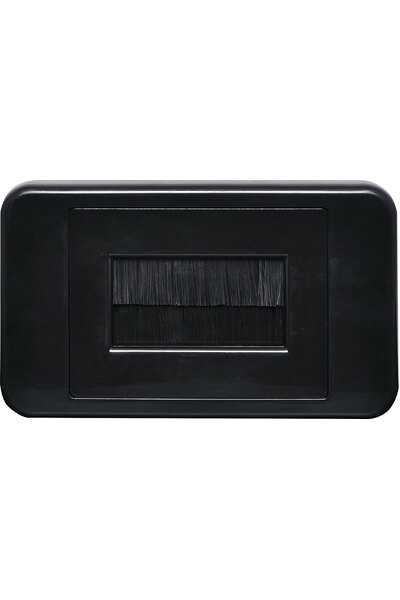 Dynalink Flat Black Brush Entry Wallplate