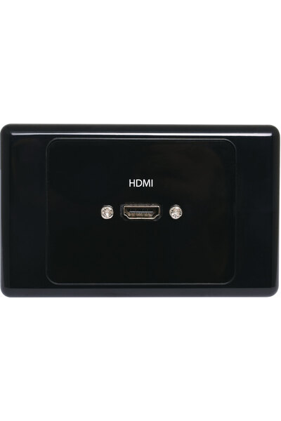 Dynalink HDMI Single Black Wallplate with Flyleads