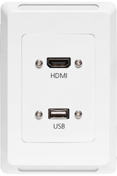 Altronics HDMI USB A Vertical Wallplate With Flyleads - Clipsal Pro