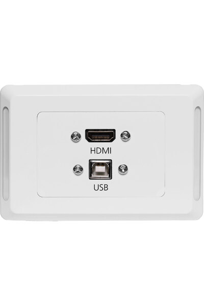 Dynalink USB B HDMI Wallplate With Socket Flyleads - Clipsal Pro