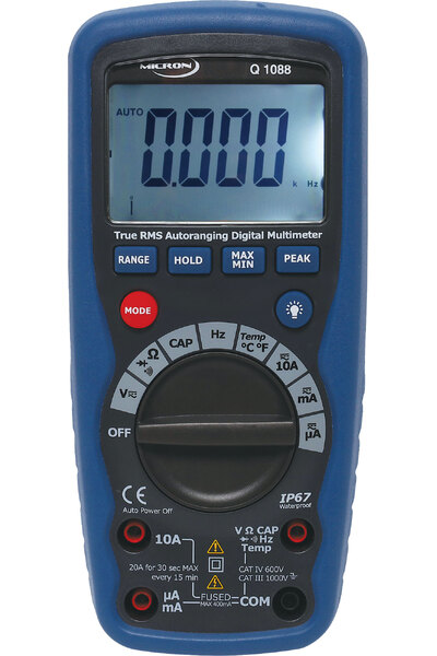 Micron IP67 Waterproof True RMS Digital Multimeter