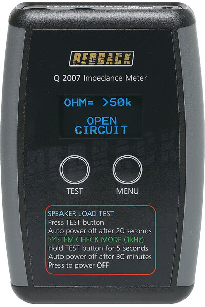 Redback Digital Audio Impedance Meter
