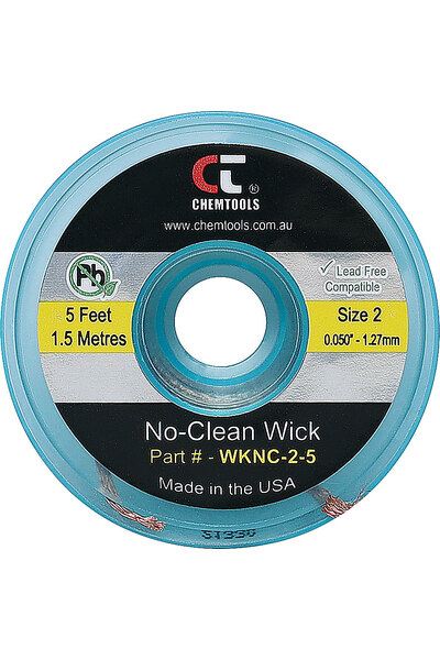 Chemtools 1.27mm Yellow 1.5m Solder Wick Desoldering Braid