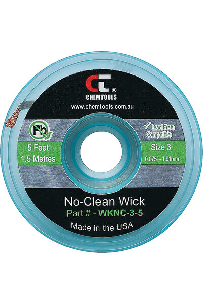 Chemtools 1.91mm Green 1.5m Solder Wick Desoldering Braid