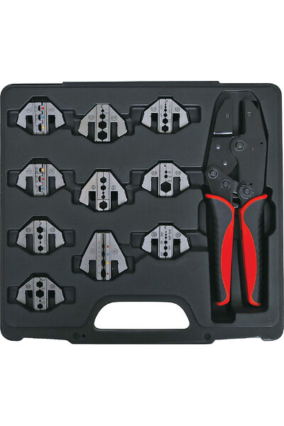 Altronics 10 Jaw Magnetic Ratchet Universal Crimptool Kit