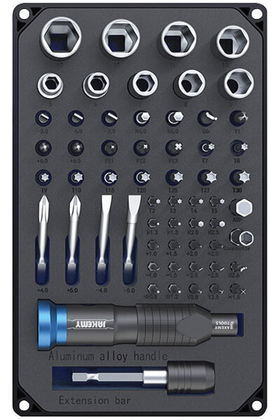 Jakemy Professional 60 Piece Driver And Socket Set