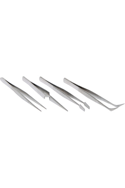 Altronics 4 Piece Precision Tweezer Set