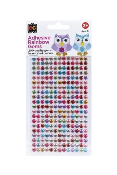 Adhesive Rainbow Gems - Set of 200