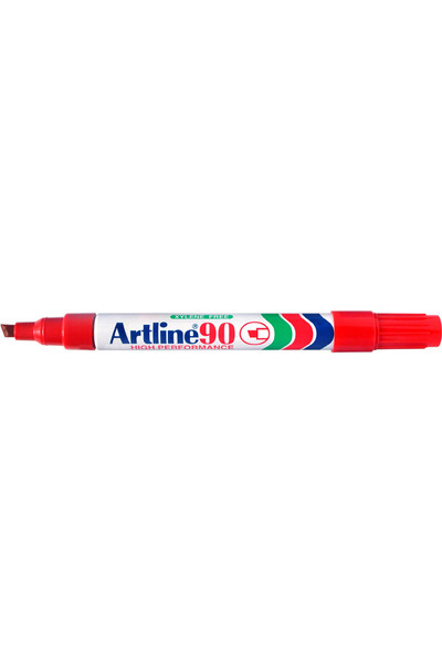 Artline Markers 90 - 5mm Permanent (Chisel Nib): Red (Box of 12)