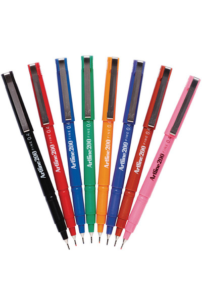Artline Pen 200 - 0.4mm Fineline: Assorted (Box of 12)