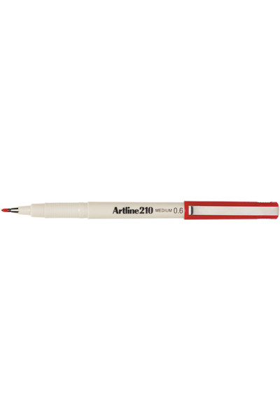 Artline Markers 210 (Medium) - Red 0.6mm (Box of 12)