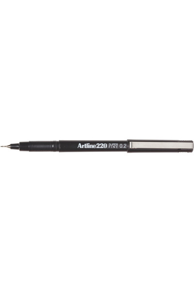 Artline Markers 220 (Superfine Point) - Black 0.2mm (Box of 12)