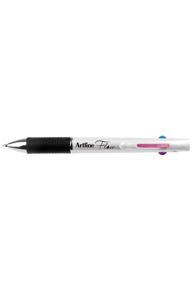 Artline Ballpoint Pen - Flow 1.0mm (4 Colour) Retractable: Bright Colours (Box of 12)