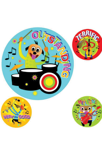 Avery Merit Stickers - Merit Cartoon Band  - 102 Stickers 
