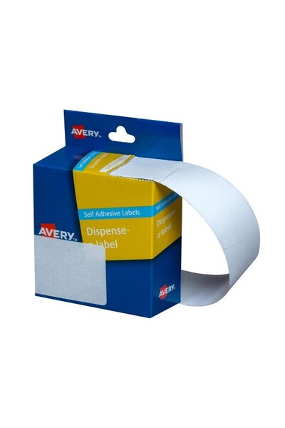 Avery Dispenser Stickers: Rectangle (89 x 43mm) - White (Box of 100)