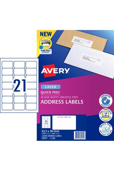 Avery Adress Labels: White