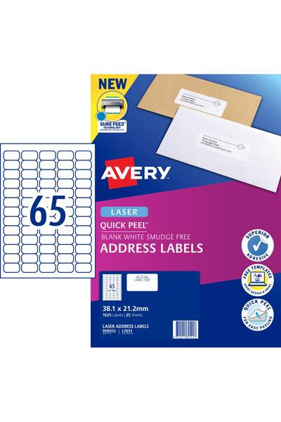 Avery Mini Mailing Labels - White (25 Sheets)