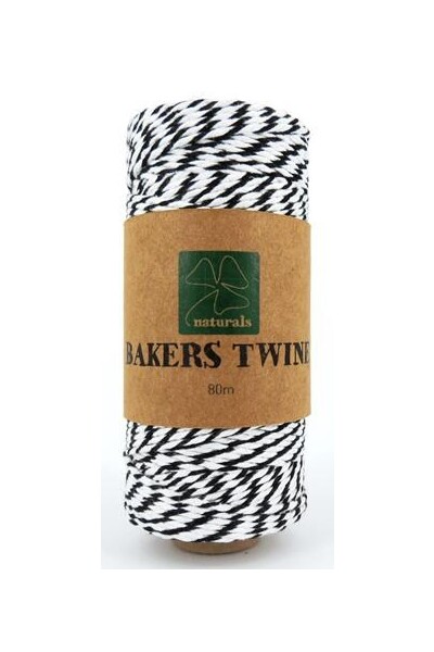 Bakers Twine - Black/White (80m)