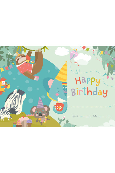 Jungle Jamboree (Happy Birthday) - CARD Certificates (Pack of 100)