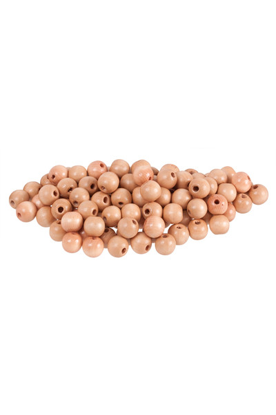 Wooden Beads - Natural Round (12mm): Pack of 100