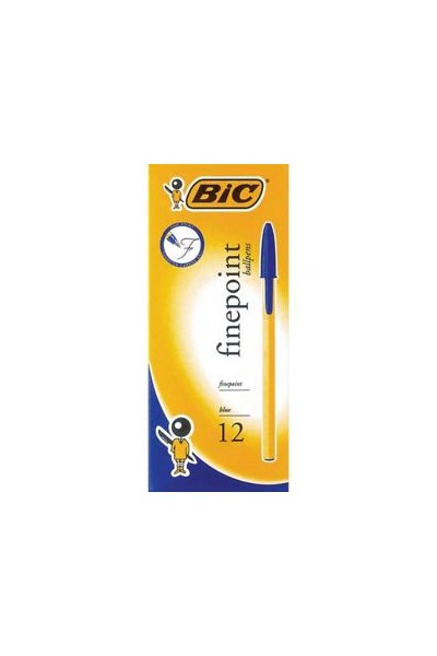 Bic Pen - Ballpoint: Fine Blue (Box of 12)