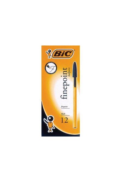 Bic Pen - Ballpoint: Fine Black (Box of 12)