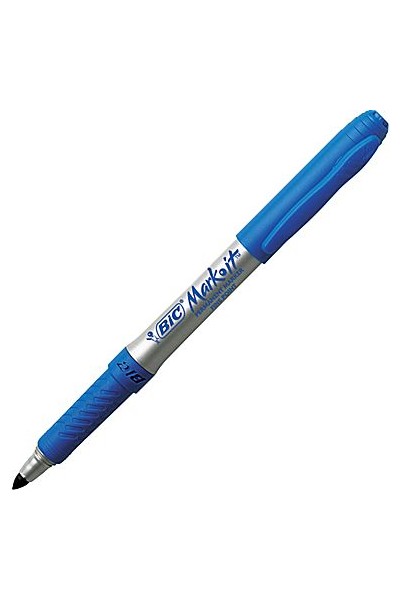 Bic Markers - Mark-It Permanent Fine: Blue (Box of 12)