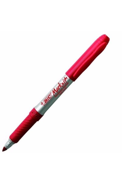 Bic Markers - Mark-It Permanent Fine: Red (Box of 12)