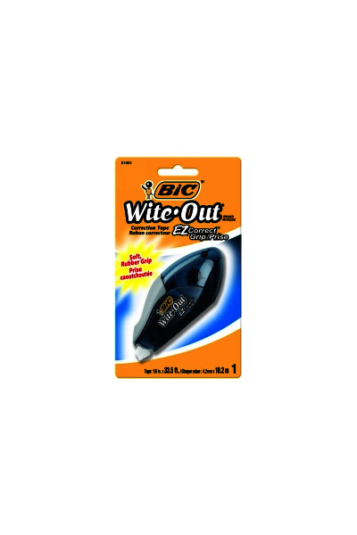 BIC Correction Tape - Wite-Out Ez Grip: Blister Pack (Box of 6)
