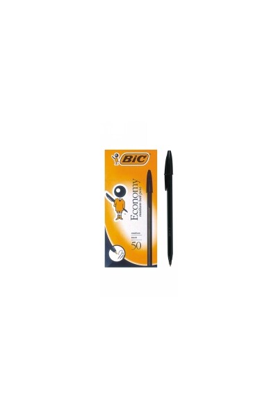 BIC Pen - Ballpoint Economy: Medium Black (Box of 50)