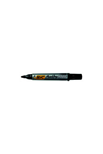 BIC Marker - Marking 2000: Permanent 1.7mm Bullet Tip Black (Box of 12)