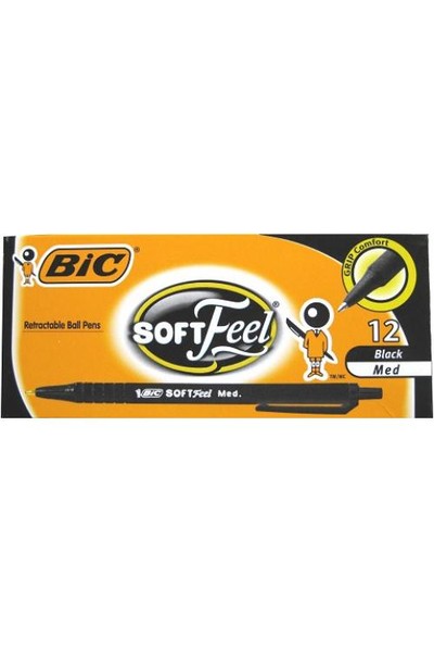 Bic Pen - Ballpoint Soft Feel Retractable: Black (Box of 12)